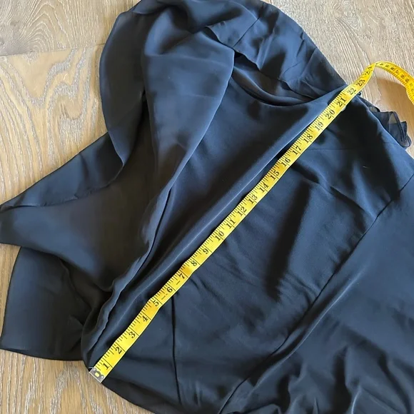 Adrianna Papell Jersey Chiffon Overlay One Shoulder Dress - Picture 7 of 12